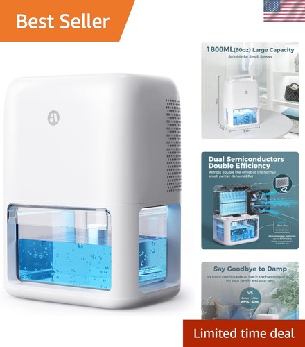 Quiet 60oz dehumidifier with - quiet,